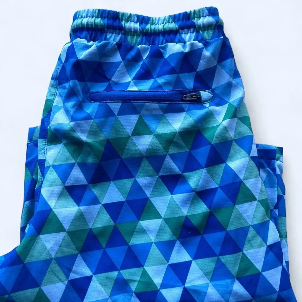 Eddie Bauer‎ boys 14/16 Blue/green swim shorts EUC